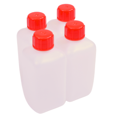 Solvent Bottles, 250 mL, Polyeth, 4/Pkg